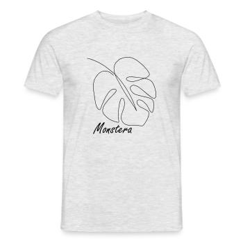 Conception de Monstera - T-shirt homme - gris chiné - Devant - AI Model Male 178 dark (178cm)