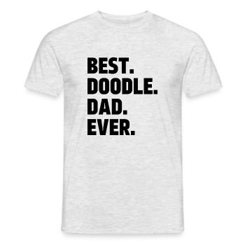 Best Doodle Dad Ever - Men's T-Shirt - heather grey - Front - AI Model Male 178 dark (178cm)