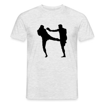 Kickboxeurs - T-shirt homme - gris chiné - Devant - AI Model Male 178 dark (178cm)