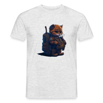 1. Klasse, Schulanfänger, Erstklässler - Männer T-Shirt - Grau meliert - Vorne - AI Model Male 178 dark (178cm)