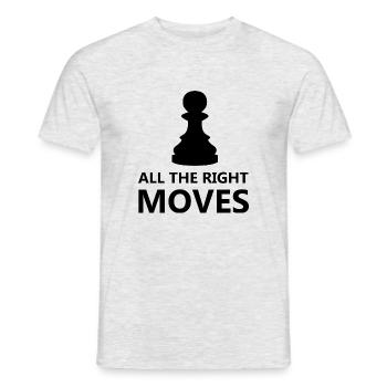 Boardgame Chess Backgammon Game Night - Men's T-Shirt - heather grey - Front - AI Model Male 178 dark (178cm)