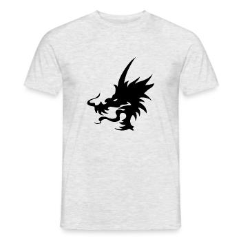 dragon24 noir - T-shirt homme - gris chiné - Devant - AI Model Male 178 dark (178cm)