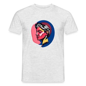 Poppy Wanda - Männer T-Shirt - Grau meliert - Vorne - AI Model Male 178 dark (178cm)