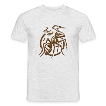 animal beast wildlife animal species art forest flora - Men's T-Shirt - heather grey - Front - AI Model Male 178 dark (178cm)