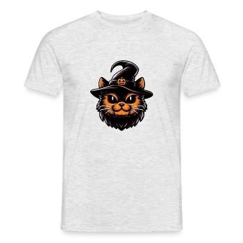 Gruseliges Kätzchen - Männer T-Shirt - Grau meliert - Vorne - AI Model Male 178 dark (178cm)
