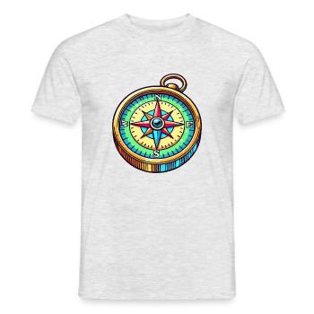 boussole - T-shirt homme - gris chiné - Devant - AI Model Male 178 dark (178cm)