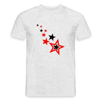 étoiles - T-shirt homme - gris chiné - Devant - AI Model Male 178 dark (178cm)