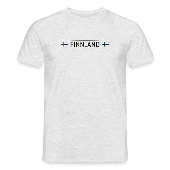 Finlande Pays Finlande Scandinavie Vacances Voyage - T-shirt homme - gris chiné - Devant - AI Model Male 178 dark (178cm)