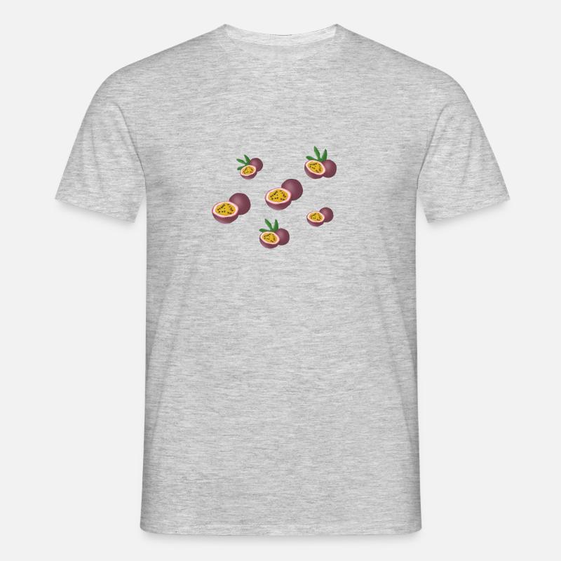 Passion fruit pattern - Men's T-Shirt - heather grey