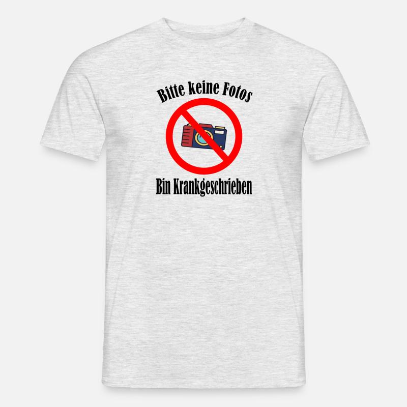Bin Krankgeschrieben - Männer T-Shirt - Grau meliert