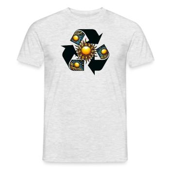 Soleil de recyclage - T-shirt homme - gris chiné - Devant - AI Model Male 178 dark (178cm)