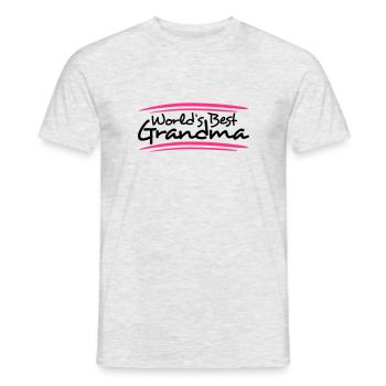 Worlds Best Grandma - Männer T-Shirt - Grau meliert - Vorne - AI Model Male 178 dark (178cm)