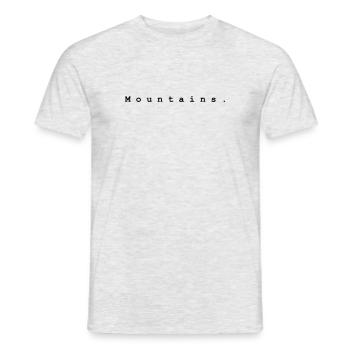 Mountains. Design 1 by PLYmyART - Men's T-Shirt - heather grey - Front - AI Model Male 178 dark (178cm)