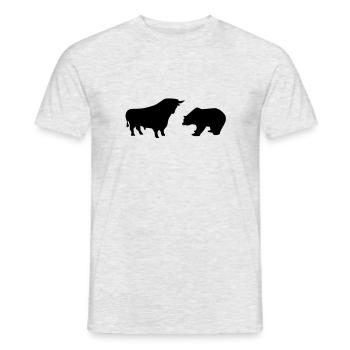 Bear bull - Men's T-Shirt - heather grey - Front - AI Model Male 178 dark (178cm)