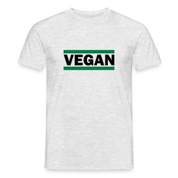 Vegan - Mænd T-shirt - grå meleret - Foran - AI Model Male 178 dark (178cm)