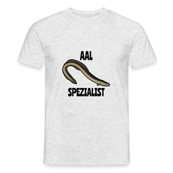 Aal Spezialist Geschenk Aalangler Fischer - Männer T-Shirt - Grau meliert - Vorne - AI Model Male 178 dark (178cm)
