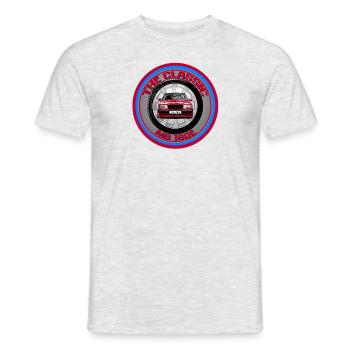 Coole Benz T-Shirt Classic Car 190E Geschenkidee - Männer T-Shirt - Grau meliert - Vorne - AI Model Male 178 dark (178cm)