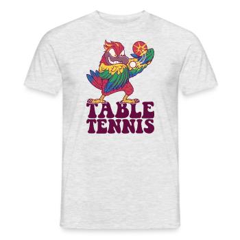 Ping Pong Parrot Outfit Table Tennis Bird - Men's T-Shirt - heather grey - Front - AI Model Male 178 dark (178cm)
