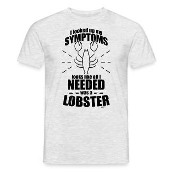Hummer Languste Krebstier Meereslebewesen - Männer T-Shirt - Grau meliert - Vorne - AI Model Male 178 dark (178cm)