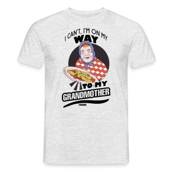I Can't I'm On My Way To My Grandmother - Men's T-Shirt - heather grey - Front - AI Model Male 178 dark (178cm)