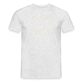 Yoga - meaning - Men's T-Shirt - heather grey - Front - AI Model Male 178 dark (178cm)