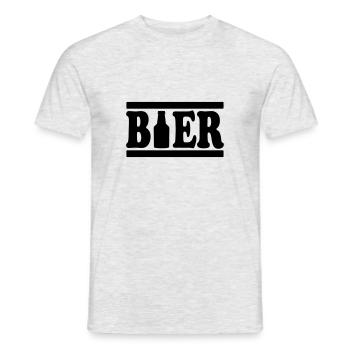 Bière bouteille de bière alcool - T-shirt homme - gris chiné - Devant - AI Model Male 178 dark (178cm)