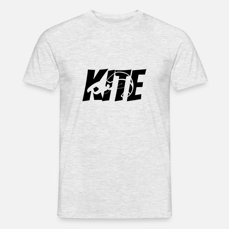 Kiteboard - Männer T-Shirt - Grau meliert