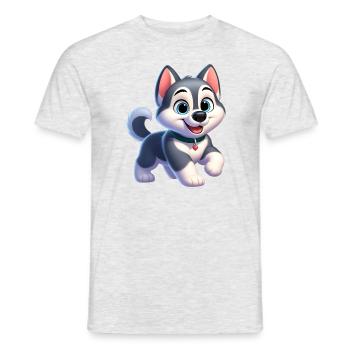 husky 2 - T-shirt homme - gris chiné - Devant - AI Model Male 178 dark (178cm)