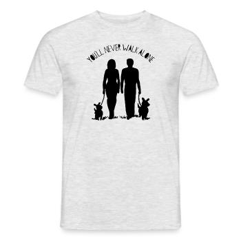 Gassi gehen! - Männer T-Shirt - Grau meliert - Vorne - AI Model Male 178 dark (178cm)
