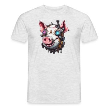 Robot Animal / AI / Mechanized Animals / Comic - Men's T-Shirt - heather grey - Front - AI Model Male 178 dark (178cm)