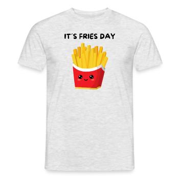 It ́s Fries day: Celebrate French Fries - Men's T-Shirt - heather grey - Front - AI Model Male 178 dark (178cm)