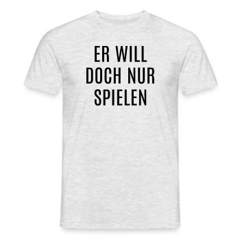 Hund spielen lustige Hunde Sprüche Hundebesitzer - Männer T-Shirt - Grau meliert - Vorne - AI Model Male 178 dark (178cm)