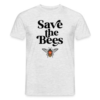 Save the Bees - Men's T-Shirt - heather grey - Front - AI Model Male 178 dark (178cm)