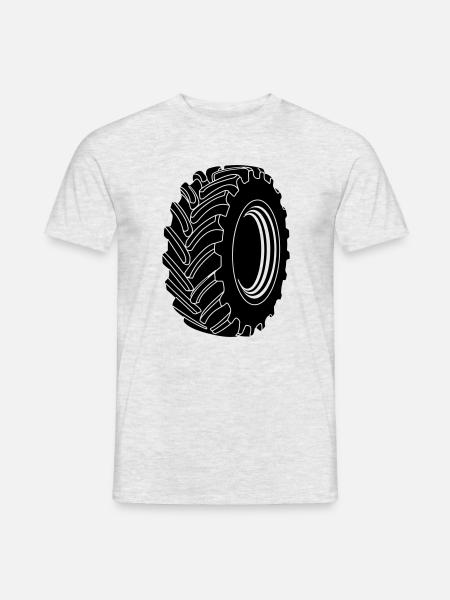 Autoreifen Schwertransport - Männer T-Shirt - Grau meliert