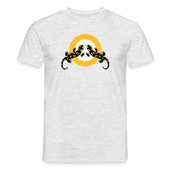 Salamandre de feu pour toujours !!! - T-shirt homme - gris chiné - Devant - AI Model Male 178 dark (178cm)