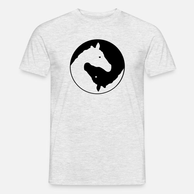 Cavallo Yin Yang 1C - T-shirt uomo - grigio melange