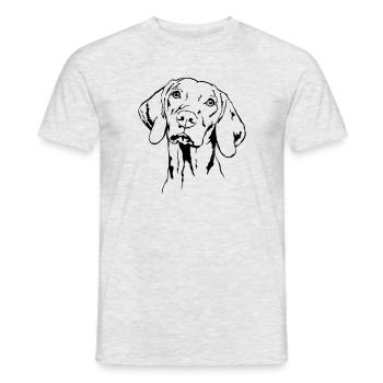 MAGYAR VIZSLA Portrait of Wilsigns Jagdhund Jagdhund - Men's T-Shirt - heather grey - Front - AI Model Male 178 dark (178cm)