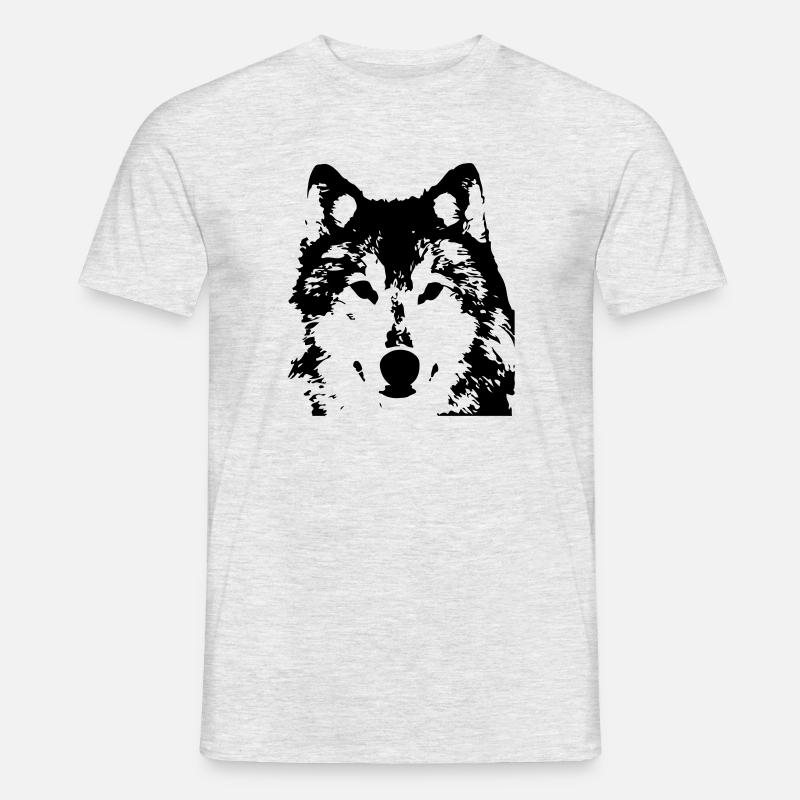 Wolf Plott - Männer T-Shirt - Grau meliert