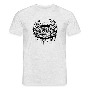 Cool Super Grandpa armoiries de graffiti - T-shirt homme - gris chiné - Devant - AI Model Male 178 dark (178cm)