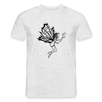 Oiseau aile de fée - T-shirt homme - gris chiné - Devant - AI Model Male 178 dark (178cm)