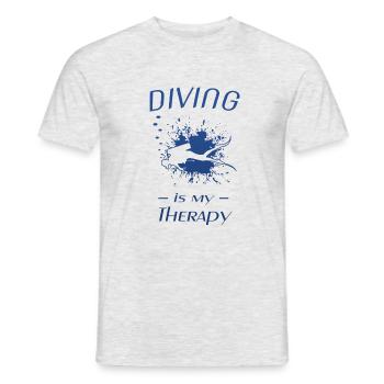 Diving, Tauchen, Taucher, Scuba Diver - Männer T-Shirt - Grau meliert - Vorne - AI Model Male 178 dark (178cm)