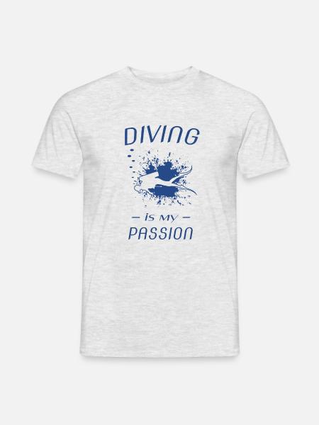 Diving - Männer T-Shirt - Grau meliert