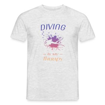 diving - Männer T-Shirt - Grau meliert - Vorne - AI Model Male 178 dark (178cm)