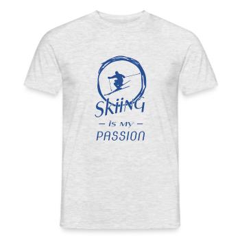 skiing kreis is my passion - Männer T-Shirt - Grau meliert - Vorne - AI Model Male 178 dark (178cm)