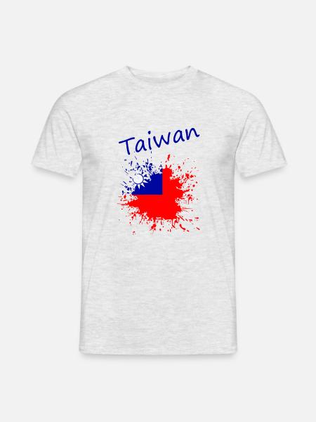 Taiwan - Männer T-Shirt - Grau meliert