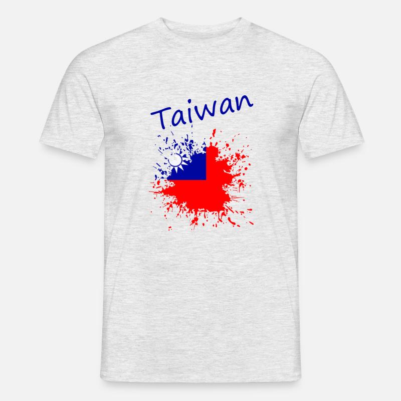 Taiwan - Männer T-Shirt - Grau meliert
