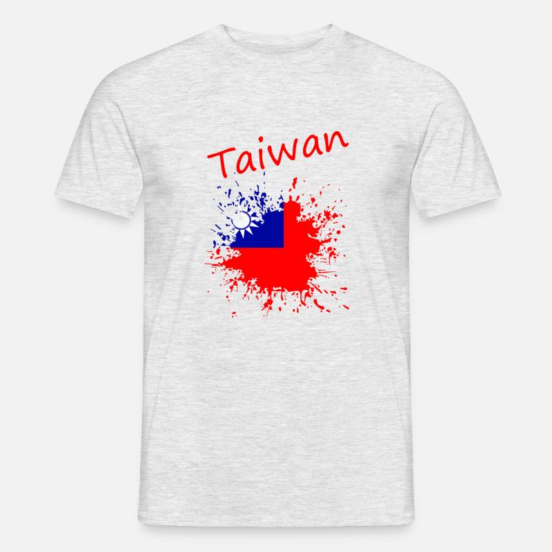 Taiwan - Männer T-Shirt - Grau meliert
