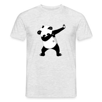 Dabbing Panda Panda dabt - Männer T-Shirt - Grau meliert - Vorne - AI Model Male 178 dark (178cm)