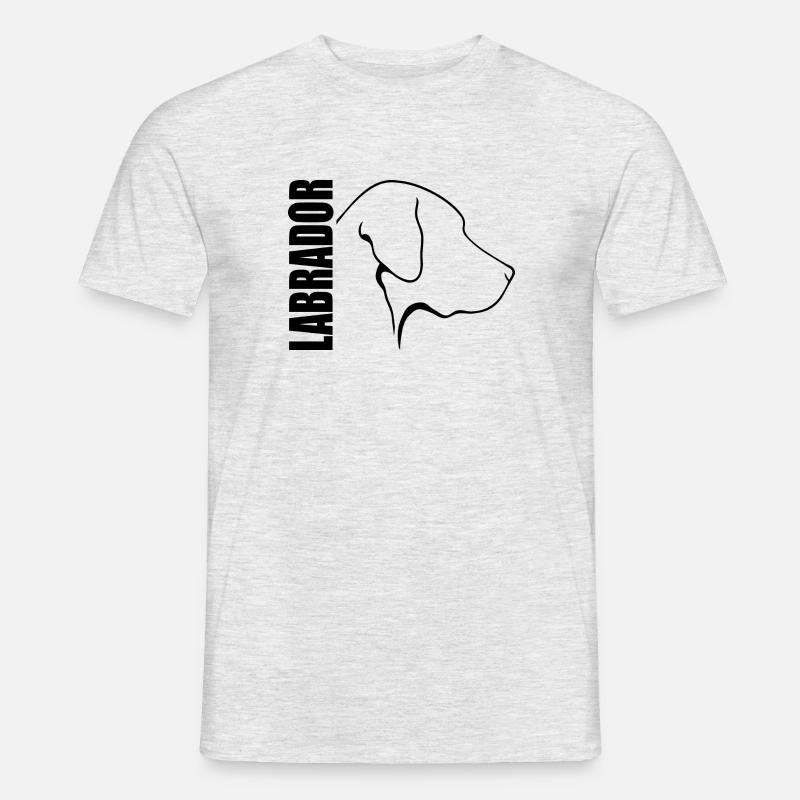 LABRADOR Profil Hund Hunde Wilsigns Labbi - Männer T-Shirt - Grau meliert