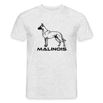 519 Malinois - T-shirt homme - gris chiné - Devant - AI Model Male 178 dark (178cm)